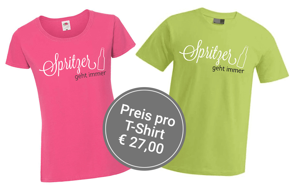 Nekowitsch Spritzer T-Shirts pink und grün